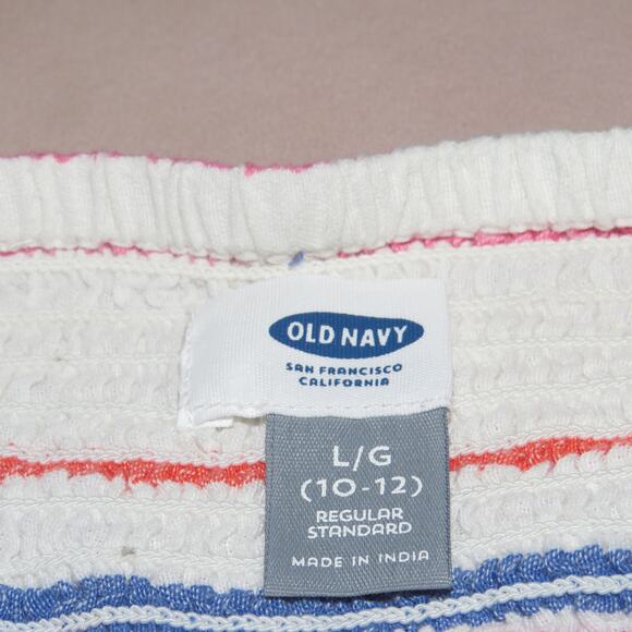 Old Navy Pink Striped Cotton Linen Blend Sleeveless Girls Dress - Picture 5 of 6